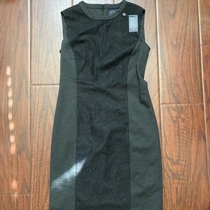 Magaschoni Women's Dress Size 6 Inset Lace Detail Sheath Fitting Slimming NWT.